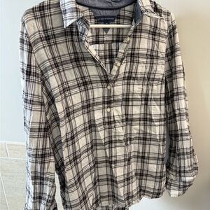 Tommy Hilfiger Black and White Checkered Shirt